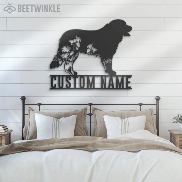 Custom-FLoral-Bernese-Mountain-Metal-Wall-Art-LED-Light_7