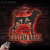 Custom-FLoral-Black-and-Tan-Coonhound-Metal-Wall-Art-LED-Light_3