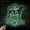 Custom-FLoral-Black-and-Tan-Coonhound-Metal-Wall-Art-LED-Light_4