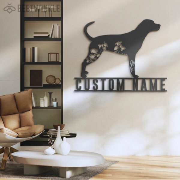 Custom-FLoral-Bluetick-Coonhound-Metal-Wall-Art-LED-Light_5