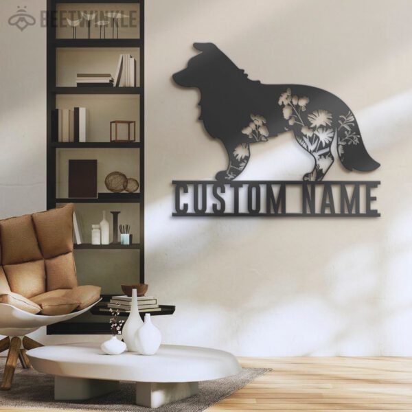 Custom-FLoral-Border-Collie-Metal-Wall-Art-LED-Light_7