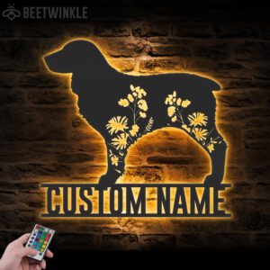 Custom-FLoral-Boykin-Spaniel-Metal-Wall-Art-LED-Light_1