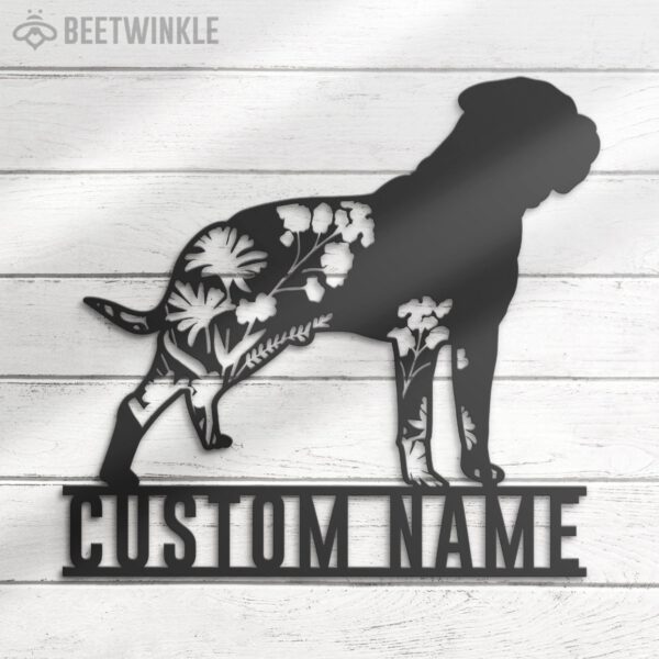 Custom-FLoral-Bullmastiff-Metal-Wall-Art-LED-Light_8