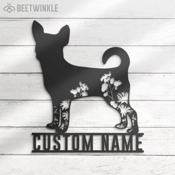 Custom-FLoral-Chihuahuas-Metal-Wall-Art-LED-Light_8