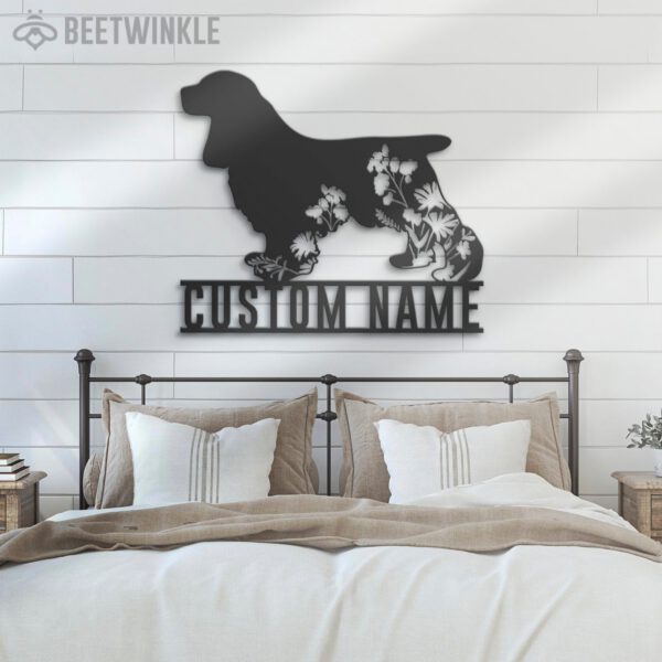 Custom-FLoral-Cocker-Spaniel-Metal-Wall-Art-LED-Light_6