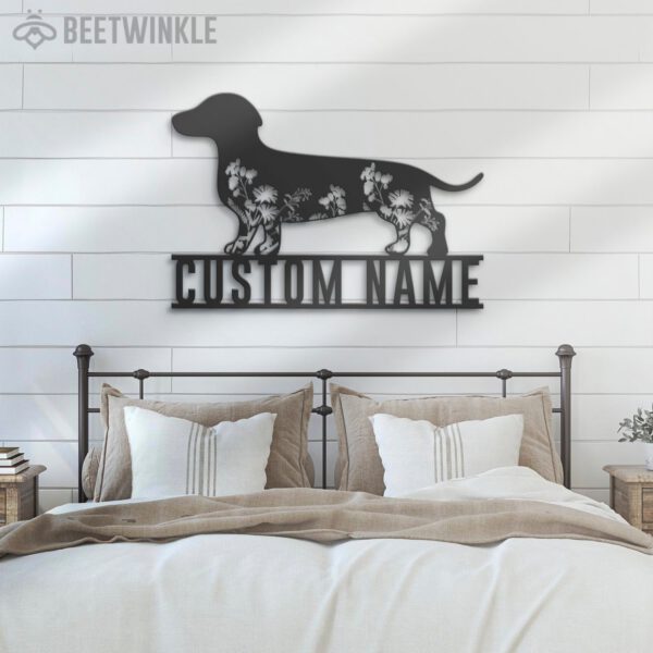 Custom-FLoral-Dachshunds-Metal-Wall-Art-LED-Light_7