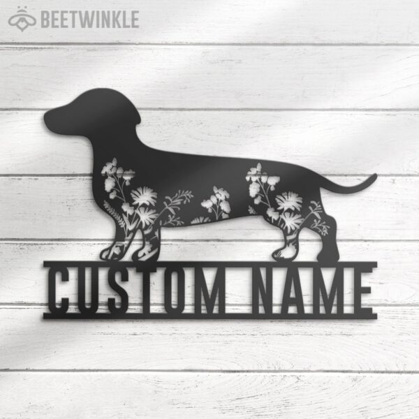 Custom-FLoral-Dachshunds-Metal-Wall-Art-LED-Light_8