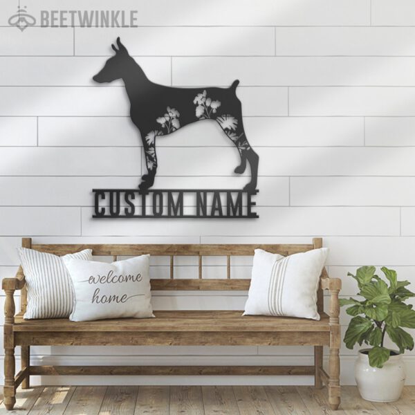 Custom-FLoral-Doberman-Pinschers-Metal-Wall-Art-LED-Light_5