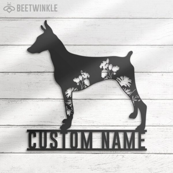 Custom-FLoral-Doberman-Pinschers-Metal-Wall-Art-LED-Light_8