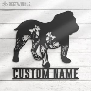 Custom-FLoral-English-Bulldog-Metal-Wall-Art-LED-Light_2