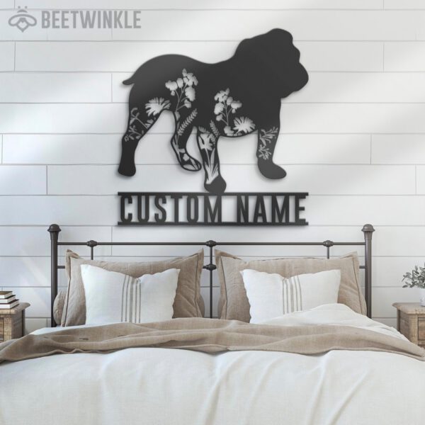 Custom-FLoral-English-Bulldog-Metal-Wall-Art-LED-Light_6