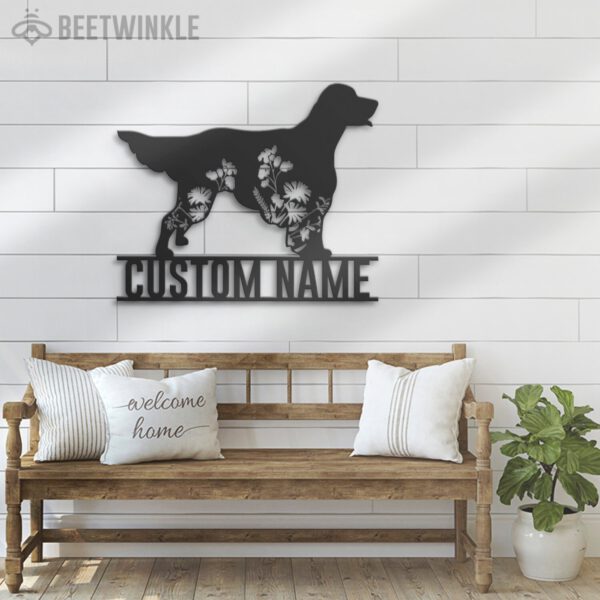 Custom-FLoral-English-Setter-Metal-Wall-Art-LED-Light_5