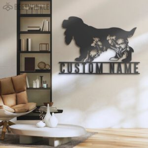 Custom-FLoral-English-Toy-Spaniel-Metal-Wall-Art-LED-Light_1