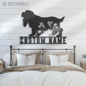 Custom-FLoral-English-Toy-Spaniel-Metal-Wall-Art-LED-Light_2