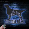 Custom-FLoral-Flat-coated-Retriever-Metal-Wall-Art-LED-Light_1