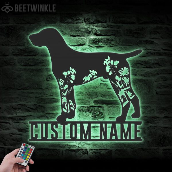 Custom-FLoral-German-Shorthaired-Pointer-Metal-Wall-Art-LED-Light_4