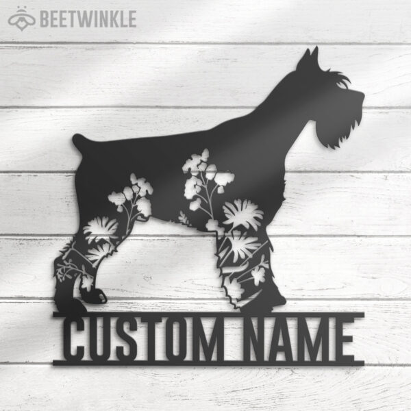 Custom-FLoral-Giant-Schnauzer-Metal-Wall-Art-LED-Light_7