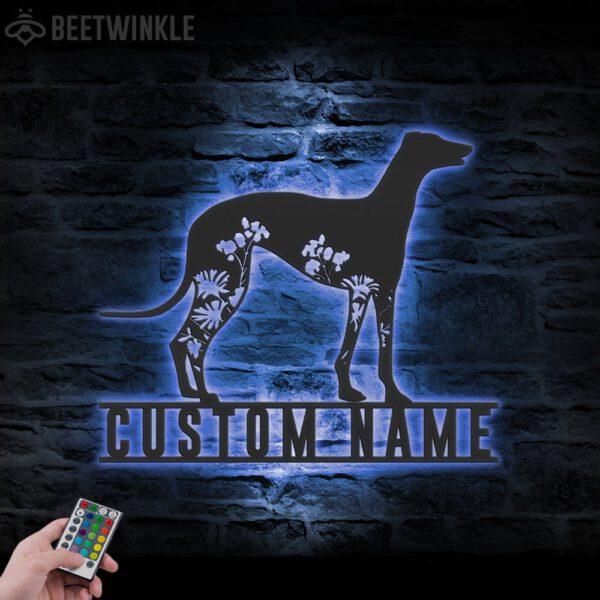 Custom-FLoral-Greyhound-Metal-Wall-Art-LED-Light_2