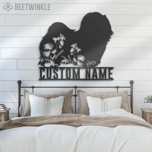 Custom-FLoral-Havanese-Metal-Wall-Art-LED-Light_5