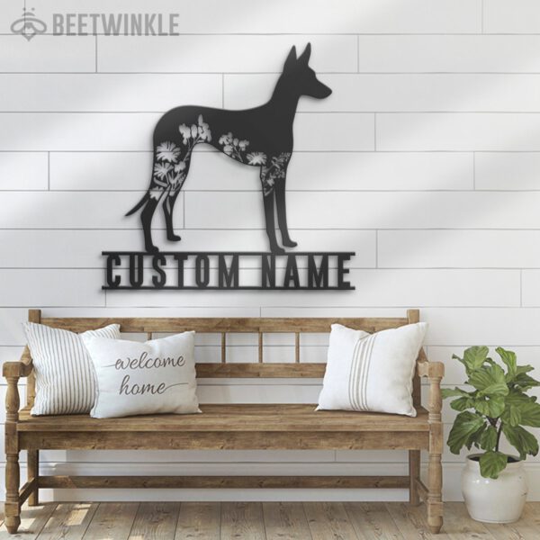 Custom-FLoral-Ibizan-Hound-Metal-Wall-Art-LED-Light_3