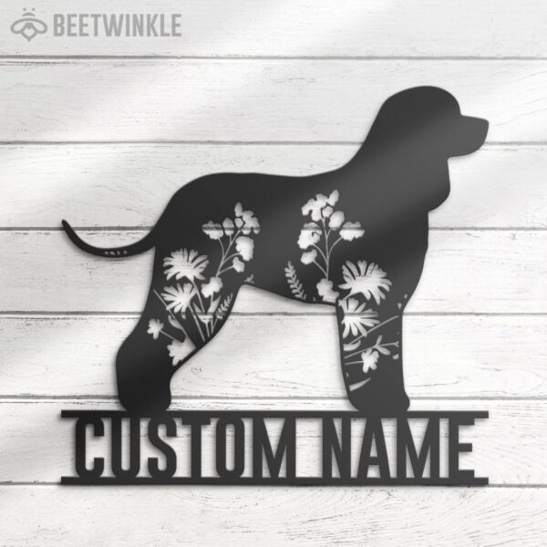 Custom-FLoral-Irish-Water-Spaniel-Metal-Wall-Art-LED-Light_4