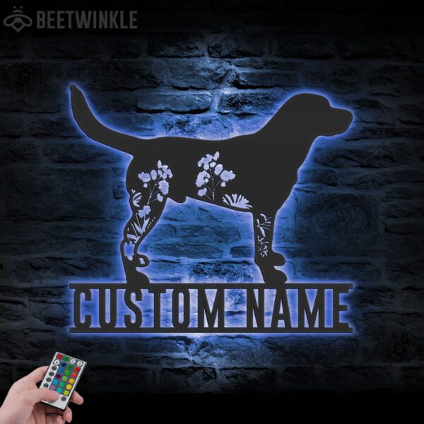 Custom-FLoral-Labrador-Metal-Wall-Art-LED-Light_1