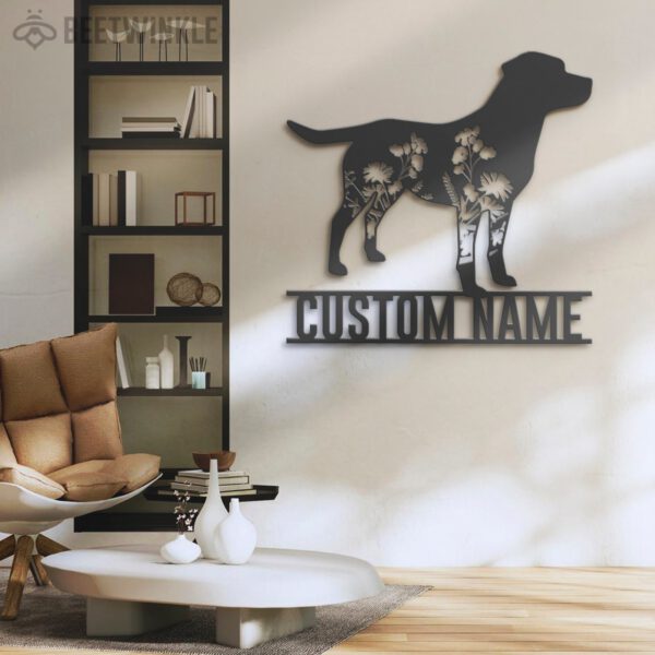 Custom-FLoral-Labrador-Retriever-Metal-Wall-Art-LED-Light_4