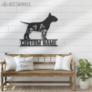 Custom-FLoral-Miniature-Bull-Terrier-Metal-Wall-Art-LED-Light_1