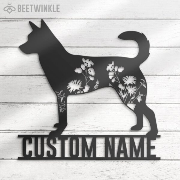 Custom-FLoral-Norwegian-Lundehund-Metal-Wall-Art-LED-Light_3