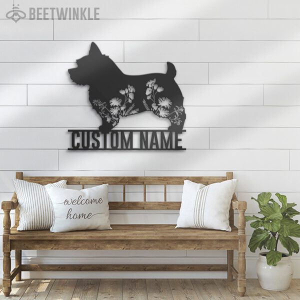 Custom-FLoral-Norwich-Terrier-Metal-Wall-Art-LED-Light_7