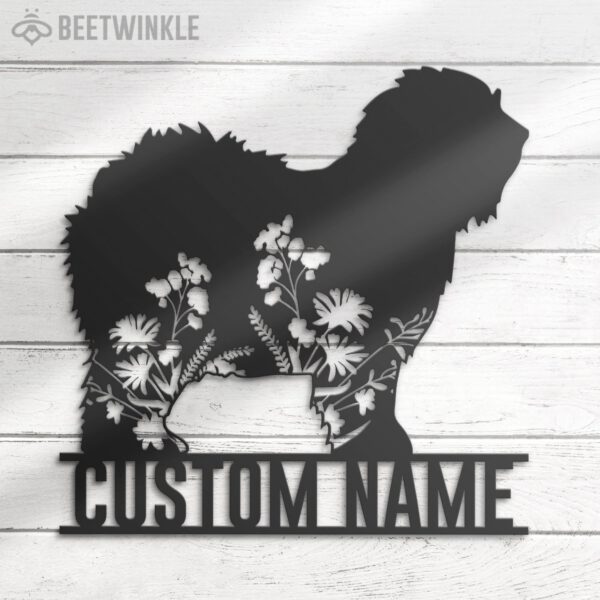 Custom-FLoral-Old-English-Sheepdog-Metal-Wall-Art-LED-Light_8