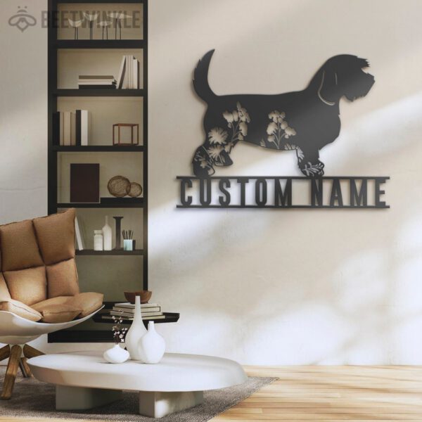 Custom-FLoral-Petit-Basset-Metal-Wall-Art-LED-Light_2