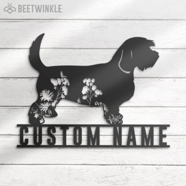 Custom-FLoral-Petit-Basset-Metal-Wall-Art-LED-Light_4