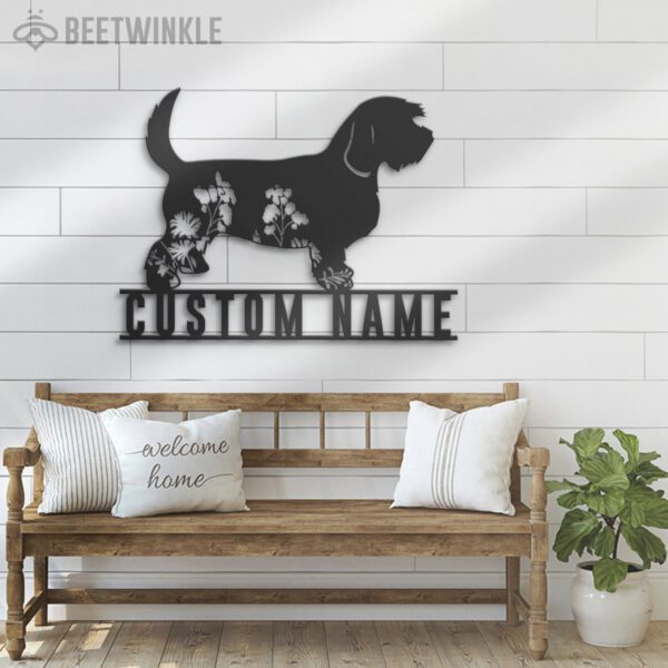 Custom-FLoral-Petit-Basset-Metal-Wall-Art-LED-Light_8