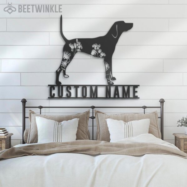 Custom-FLoral-Plott-Hound-Metal-Wall-Art-LED-Light_2