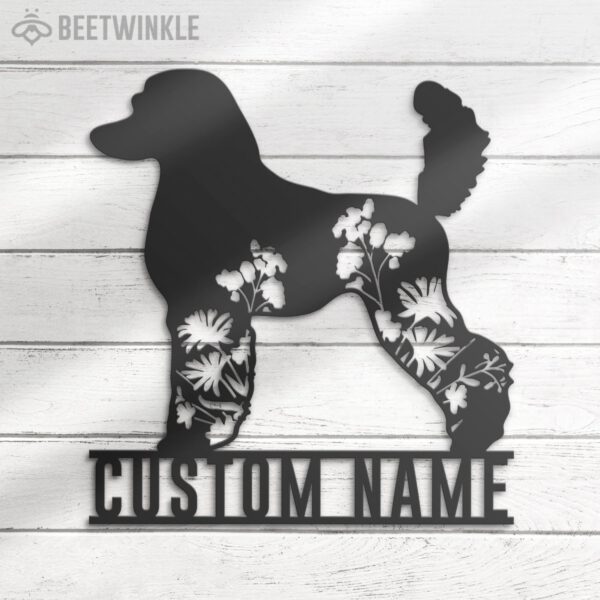 Custom-FLoral-Poodle-Metal-Wall-Art-LED-Light_3