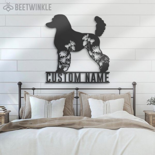 Custom-FLoral-Poodle-Metal-Wall-Art-LED-Light_6