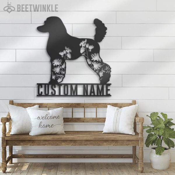 Custom-FLoral-Poodle-Metal-Wall-Art-LED-Light_7