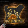 Custom-FLoral-Pyrenean-Shepherd-Metal-Wall-Art-LED-Light_2