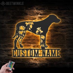 Custom-FLoral-Rhodesian-Ridgeback-Metal-Wall-Art-LED-Light_1