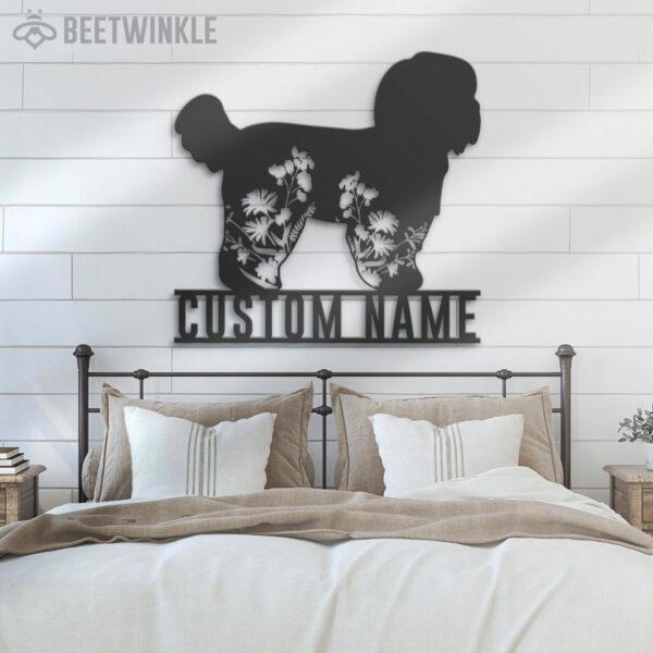 Custom-FLoral-Shih-Tzu-Dog-Metal-Wall-Art-LED-Light_1