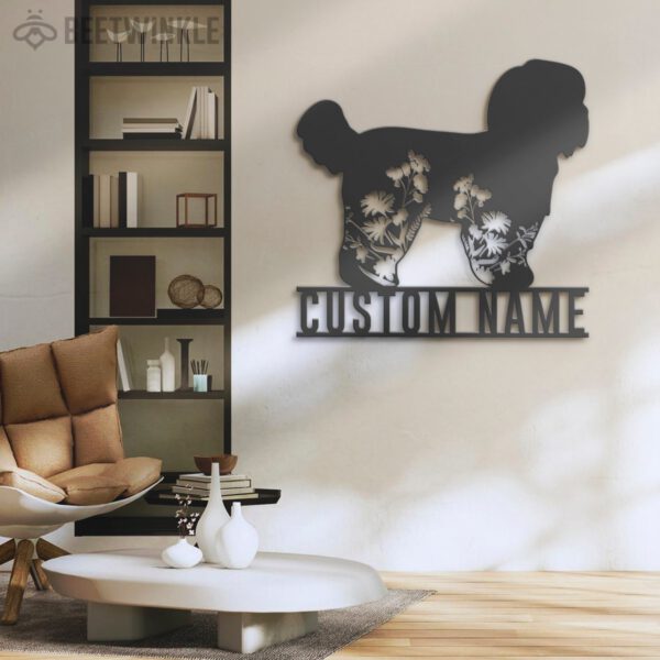 Custom-FLoral-Shih-Tzu-Dog-Metal-Wall-Art-LED-Light_7