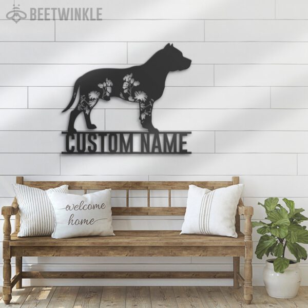 Custom-FLoral-Staffordshire-Bull-Terrier-Metal-Wall-Art-LED-Light_2