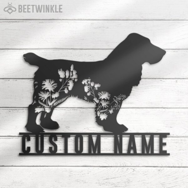 Custom-FLoral-Sussex-Spaniel-Metal-Wall-Art-LED-Light_7