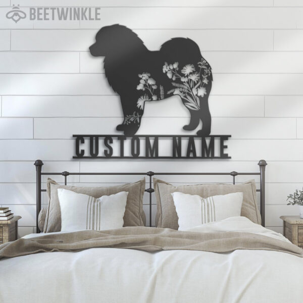 Custom-FLoral-Tibetan-Mastiff-Metal-Wall-Art-LED-Light_2