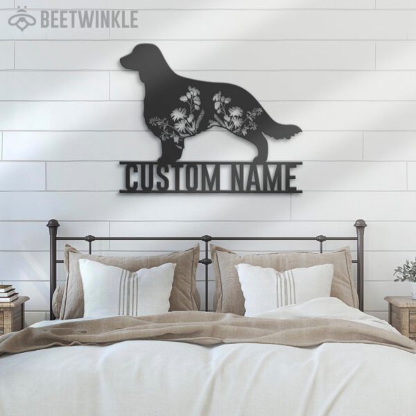 Custom-FLoral-Welsh-Springer-Spaniel-Metal-Wall-Art-LED-Light_5