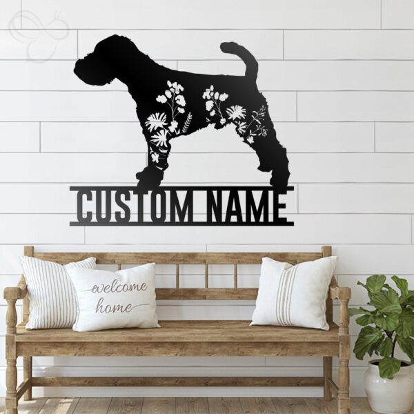 Custom-FLoral-Welsh-Terrier-Metal-Wall-Art-LED-Light_1