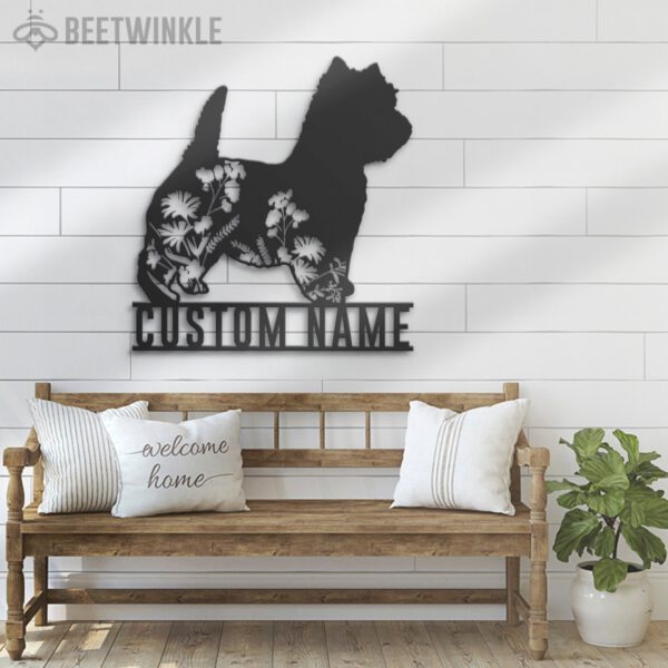 Custom-FLoral-West-Highland-White-Terrier-Metal-Wall-Art-LED-Light_8