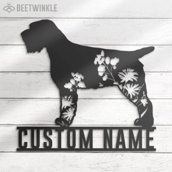 Custom-FLoral-Wirehaired-Pointing-Griffon-Metal-Wall-Art-LED-Light_3