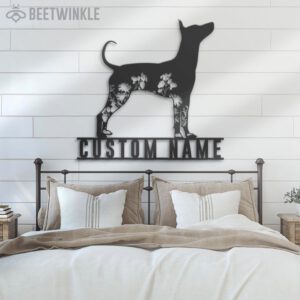 Custom-FLoral-Xoloitzcuintli-Metal-Wall-Art-LED-Light_2